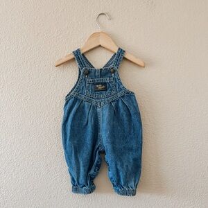 Vintage Oshkosh Baby B’Gosh Denim Bubble Snap Overalls